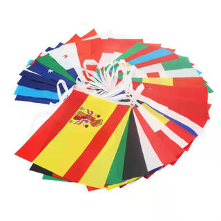 Custom Rope String Flags World Cup Soccer 14*21cm String Flags