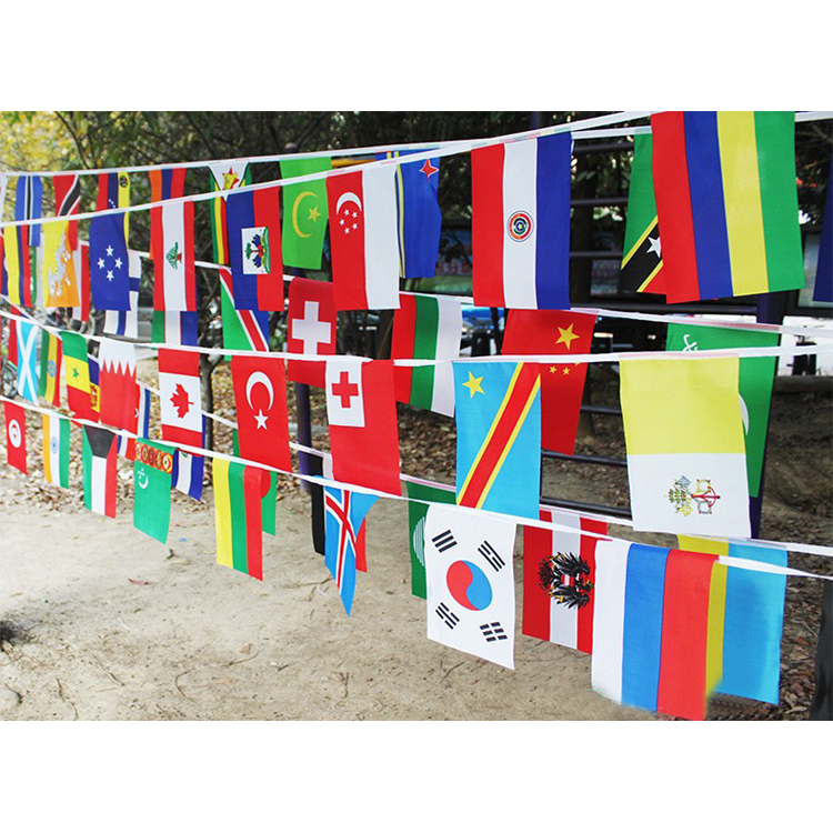 Mini Coloured Pennant Flag Bunting Party String Bunting Banners Flags