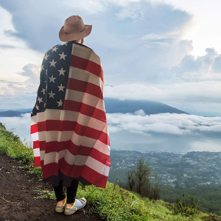 Usa American National Flag Promotional Body Cape Custom Flags