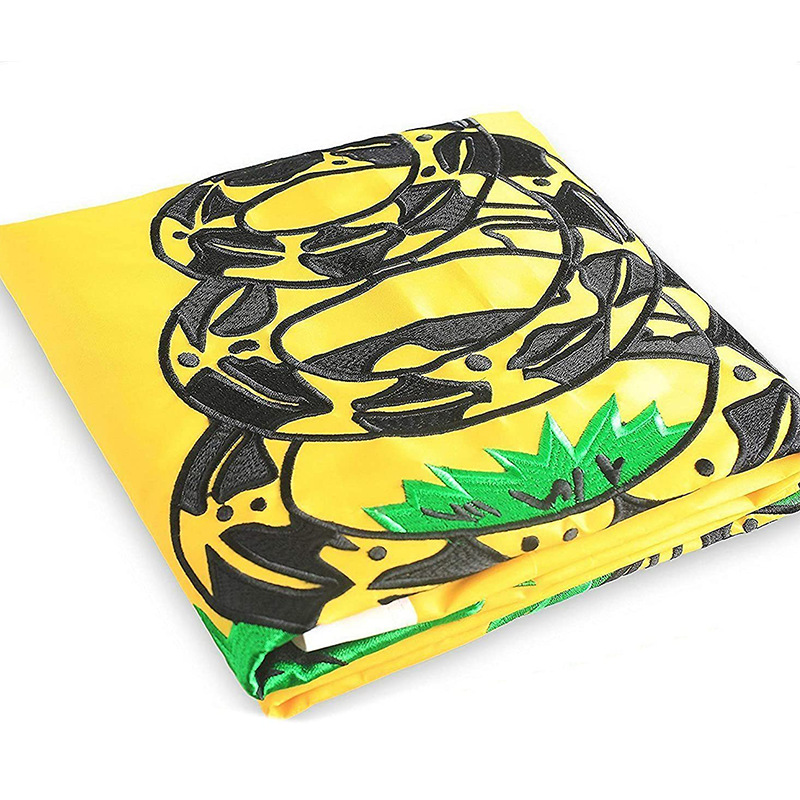 American Yellow Snake Flag Embroidery 90*150cm Oxford Cloth Double Embroidery Flag DONT TREAD ON ME