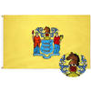 New Jersey Flag 90*150cm Oxford Cloth Embroidered American Flag with Brass Buckle Tail Four Lines