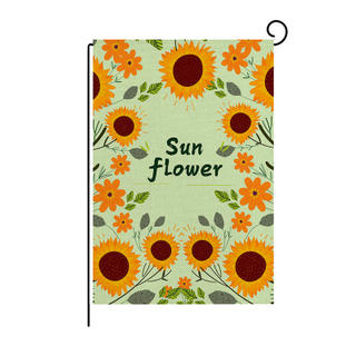 Nordic Square Outdoor Courtyard Decoration Banner Custom Garden Decorative Sunflower Yard Flags