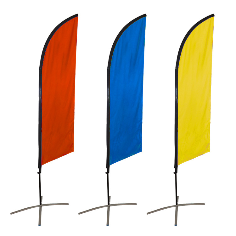 Advertising Feather Flag Banner Custom Printing Mini Beach Flag