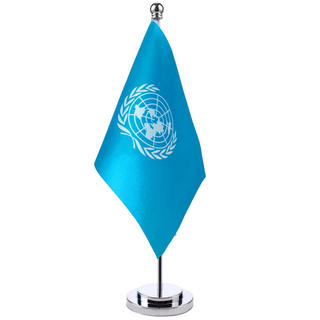 Desk Flag Pole Small Double Desk Flag