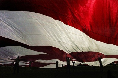 Custom Silk Flag Screen Print Double Sided Huge Flag