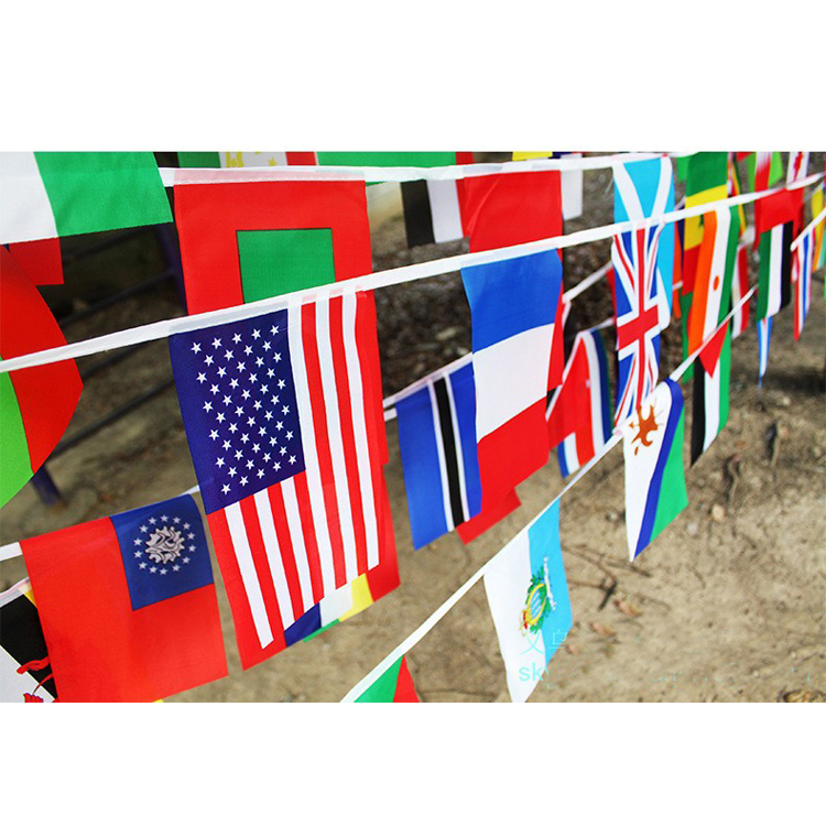 Mini Coloured Pennant Flag Bunting Party String Bunting Banners Flags