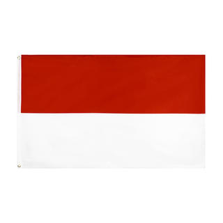 Wholesale Outdoor Half Red And Half White 100% Polyester Indonesian Flags