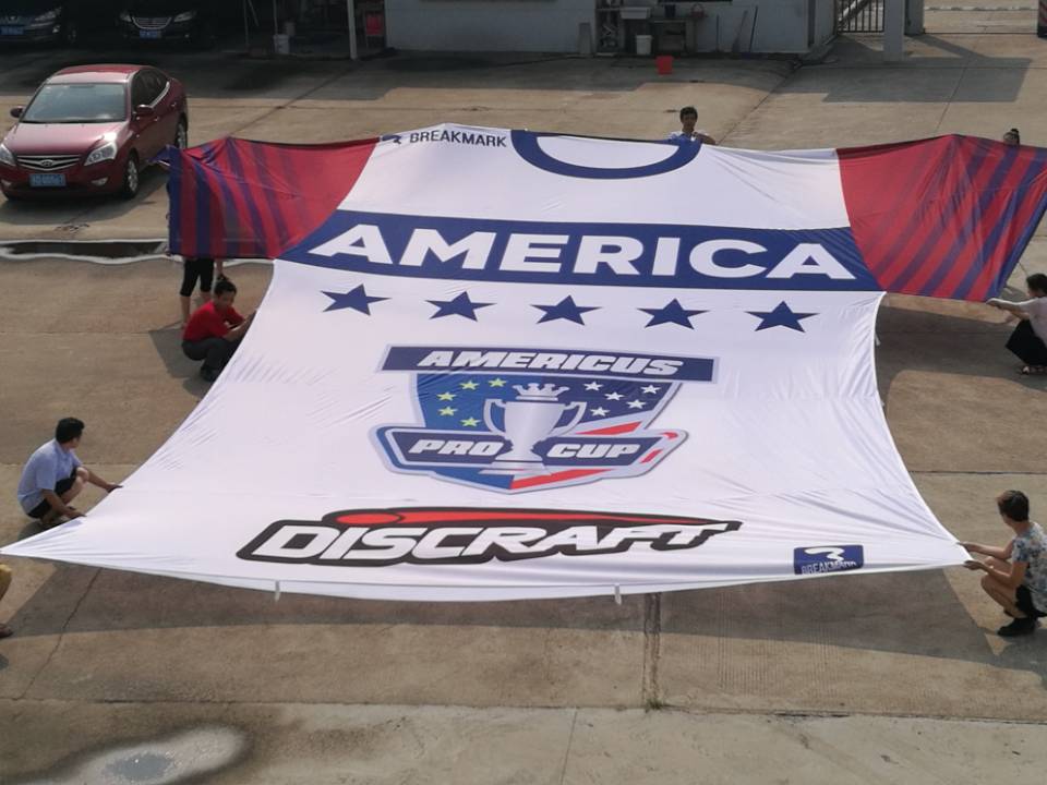 Custom Silk Flag Screen Print Double Sided Huge Flag