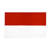 Wholesale Outdoor Half Red And Half White 100% Polyester Indonesian Flags