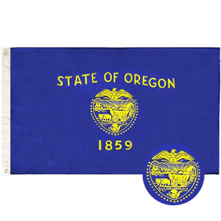 American Oregon Flag 90*150cm Double Layer Oxford Cloth Embroidery Flag