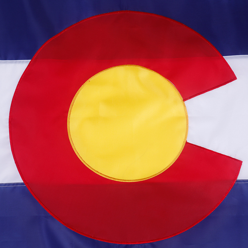 Colorado State Embroidery Flag 90*150cm Indoor And Outdoor Flag