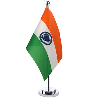 Custom Small Desk Flag Table Flag with Wooden Metal Base