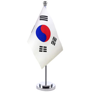 Custom Indoor Printing Korean Korea Flag Office Desk Flag
