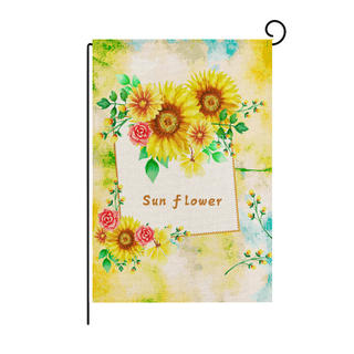Sunflower Yard Flags Printing Square Garden Decorative Yard Flag