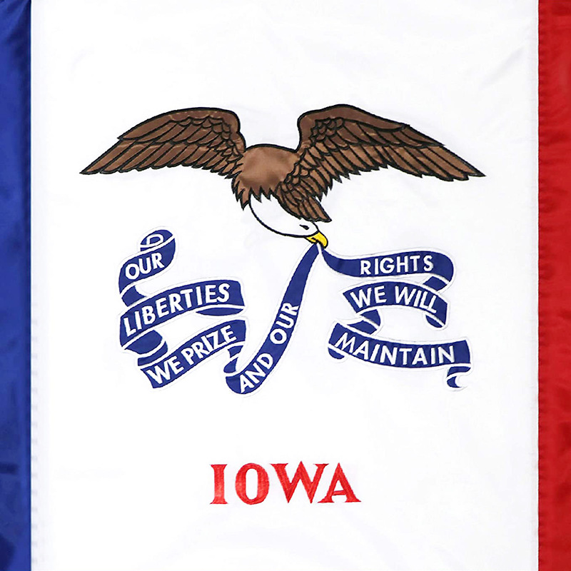 U.S. Federal State Flag Iowa State Flag Outdoor Flag 3_5 Feet