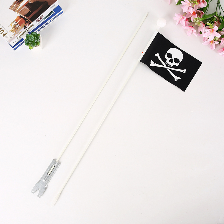 Pirate Bike Flag Pole Bracket 6' Bike Safety Flag