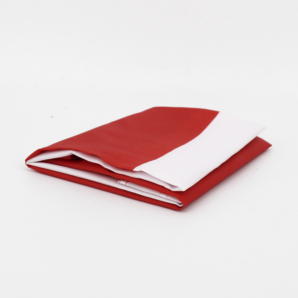 Wholesale Outdoor Half Red And Half White 100% Polyester Indonesian Flags