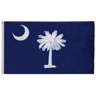 American Flag South Carolina State Flag Double Sided Appliqué Embroidery Indoor Outdoor Hanging Flag