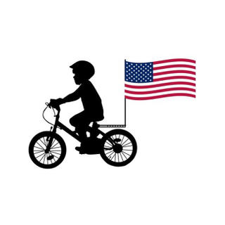 6' Bike Safety Flag Pole Galvanize Base Children Bike Flag