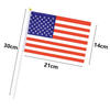 Custom Hand Held Plastic Union Jack Flag Wooden Sticks American Hand Held Stick Flags