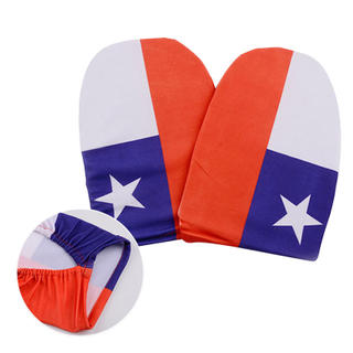 Custom Flag Digital Printing Full Color 200t Polyester Car Mirror Cover Flag