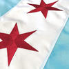 American Chicago City Flag 90*150cm Pure Copper Button Oxford Cloth Embroidery Stitching Flag