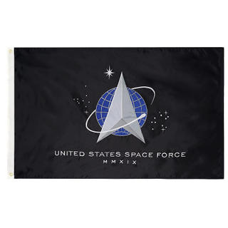 U.S. Space Force Flag Oxford Cloth Embroidery Pattern Outdoor Flag With Two Copper Buckles