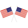 Custom Hand Held Plastic Union Jack Flag Wooden Sticks American Hand Held Stick Flags