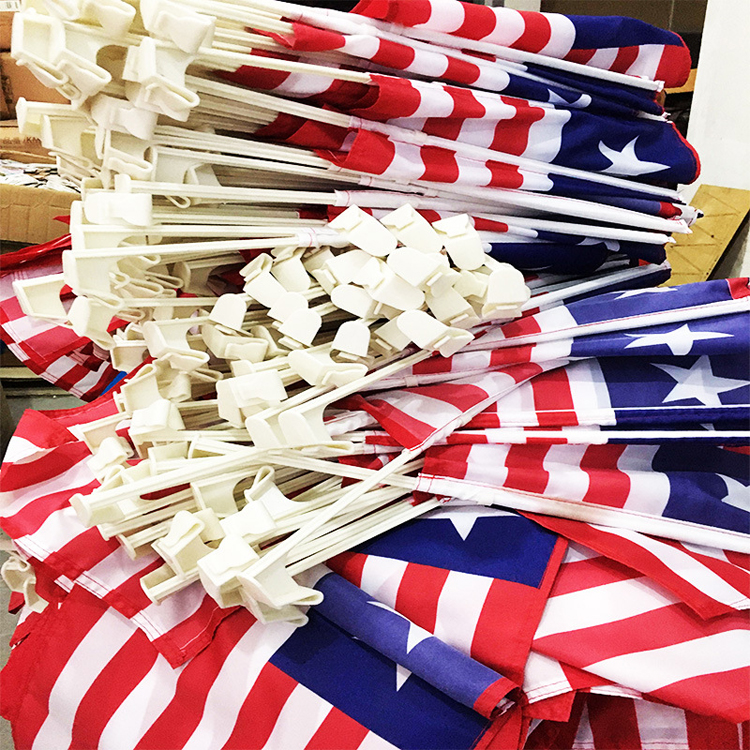 Sublaimation Car Theme Flag Pole 9ft Car Window American Flag
