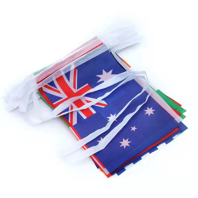 Custom Rope String Flags World Cup Soccer 14*21cm String Flags