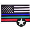 Blue Green Red Line Star Embroidery Flag 90*150cm American Usa Embroidery Flag