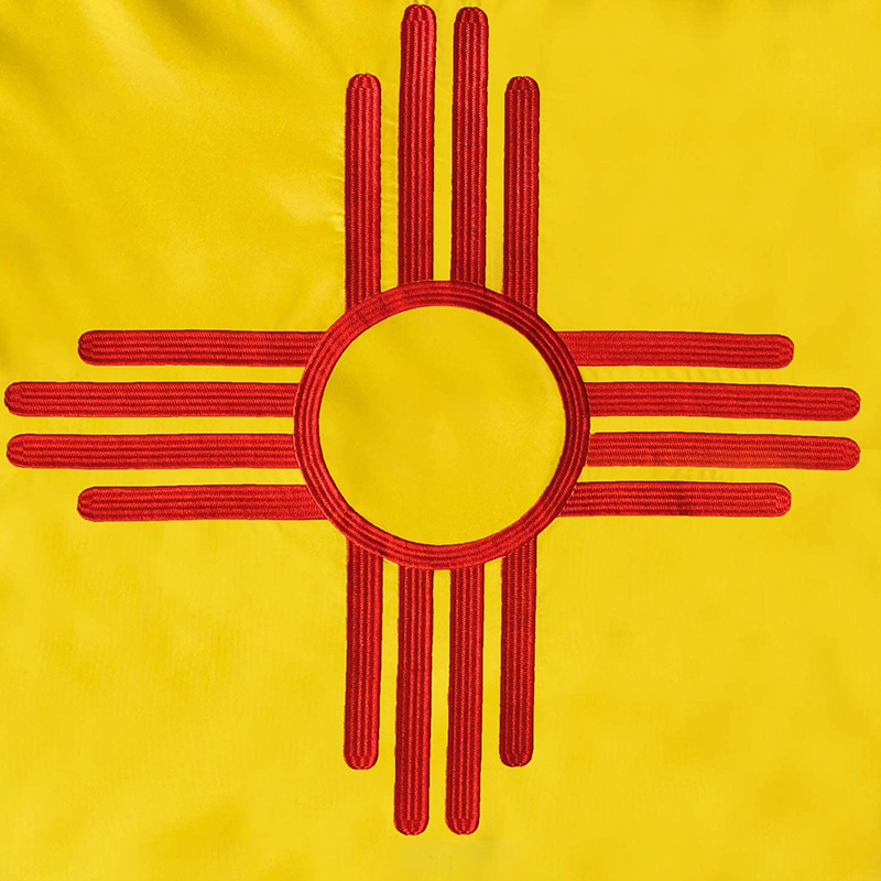 American State Flag 90*150cm Oxford Cloth Embroidery New Mexico Flag