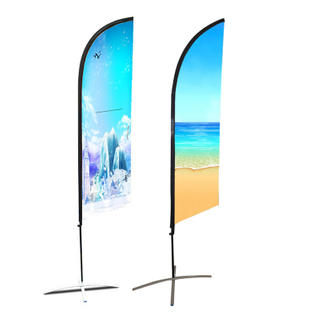 Flag Banner Outdoor Advertising New Style Custom Logo Beach Flag
