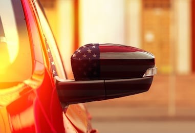 Custom Flags Silk Screen Print Auto Car Mirror Cover